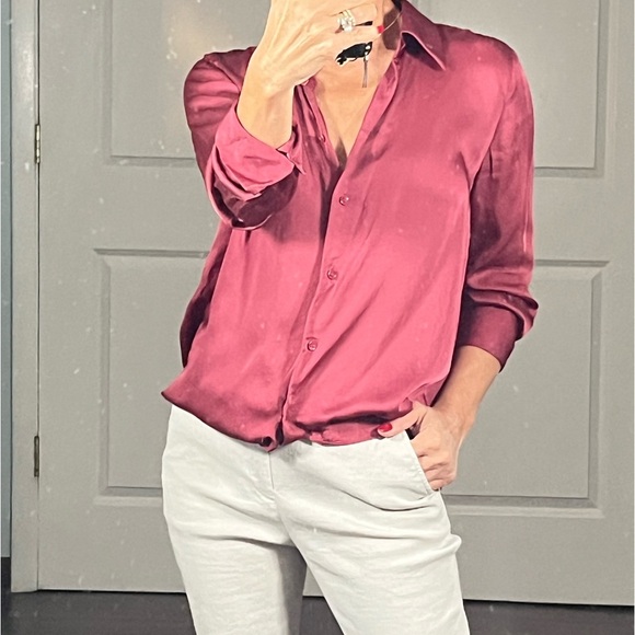 Massimo Dutti essential Button Down Shirt size 2 - Picture 4 of 10